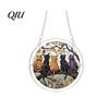 Unique Sun Catcher Gift Halloween Scary Bat Pumpkin Acrylic Jigsaw Puzzle Suncatcher, Stained Glass Style Rainbow Shadow Decor Window