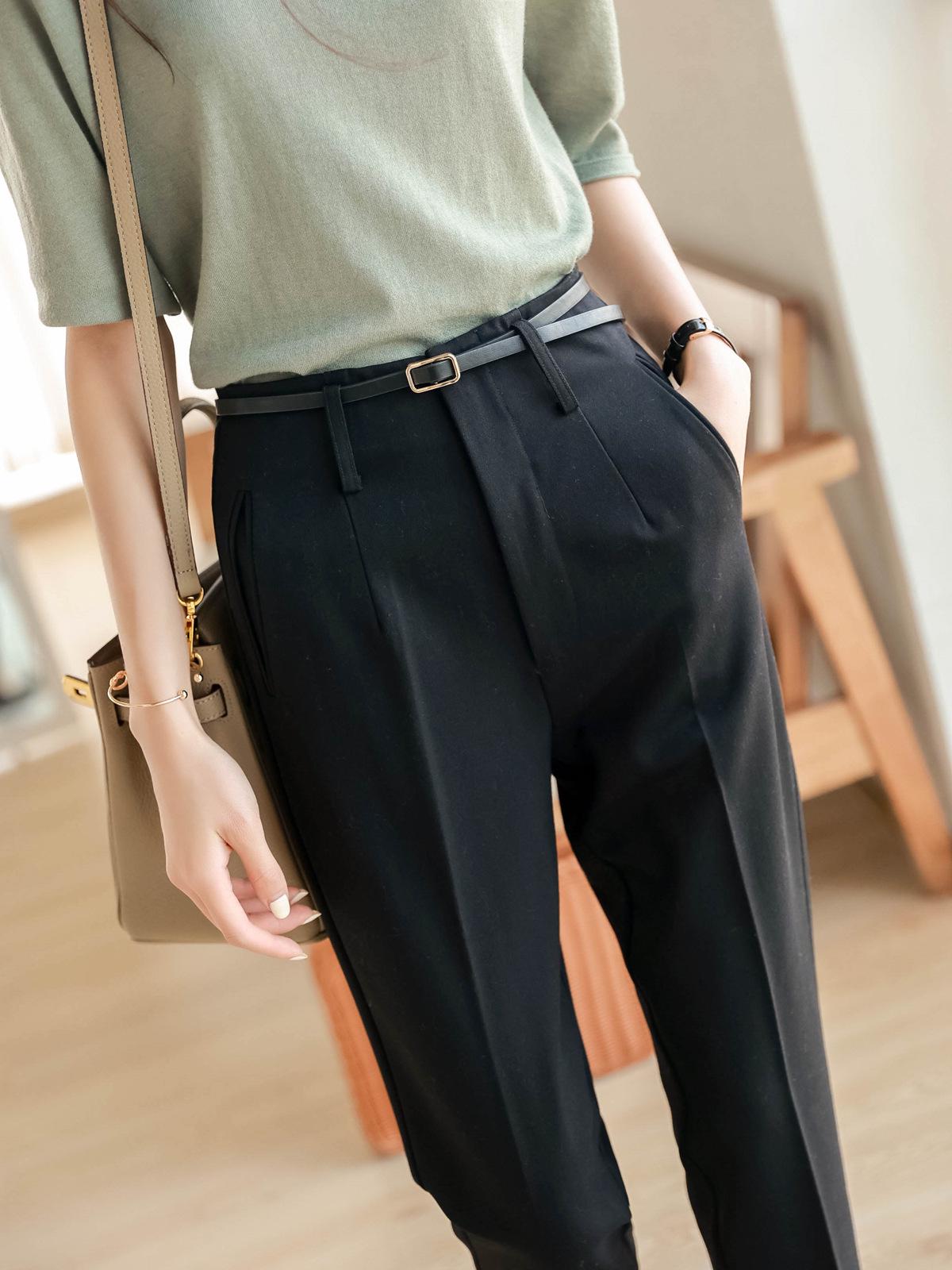

Women s Sharp Sassy Tapered Dress Pants – Stylish Early Autumn Casual Trousers 27 чёрный