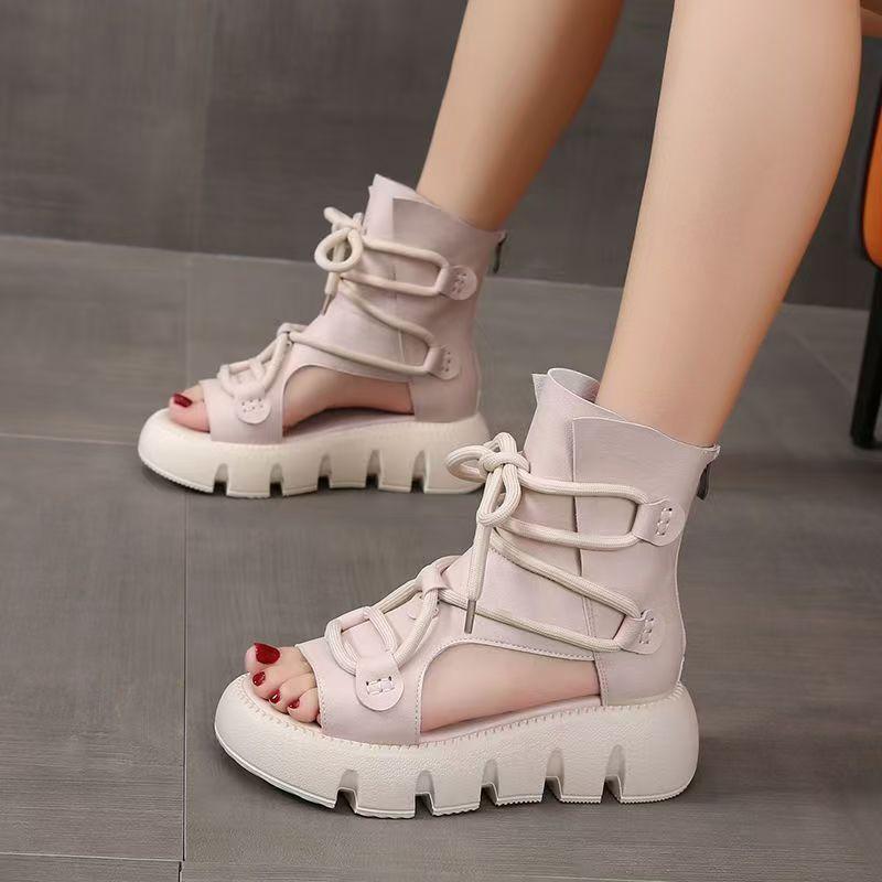 Ladies Vintage Platform Roman Sandals