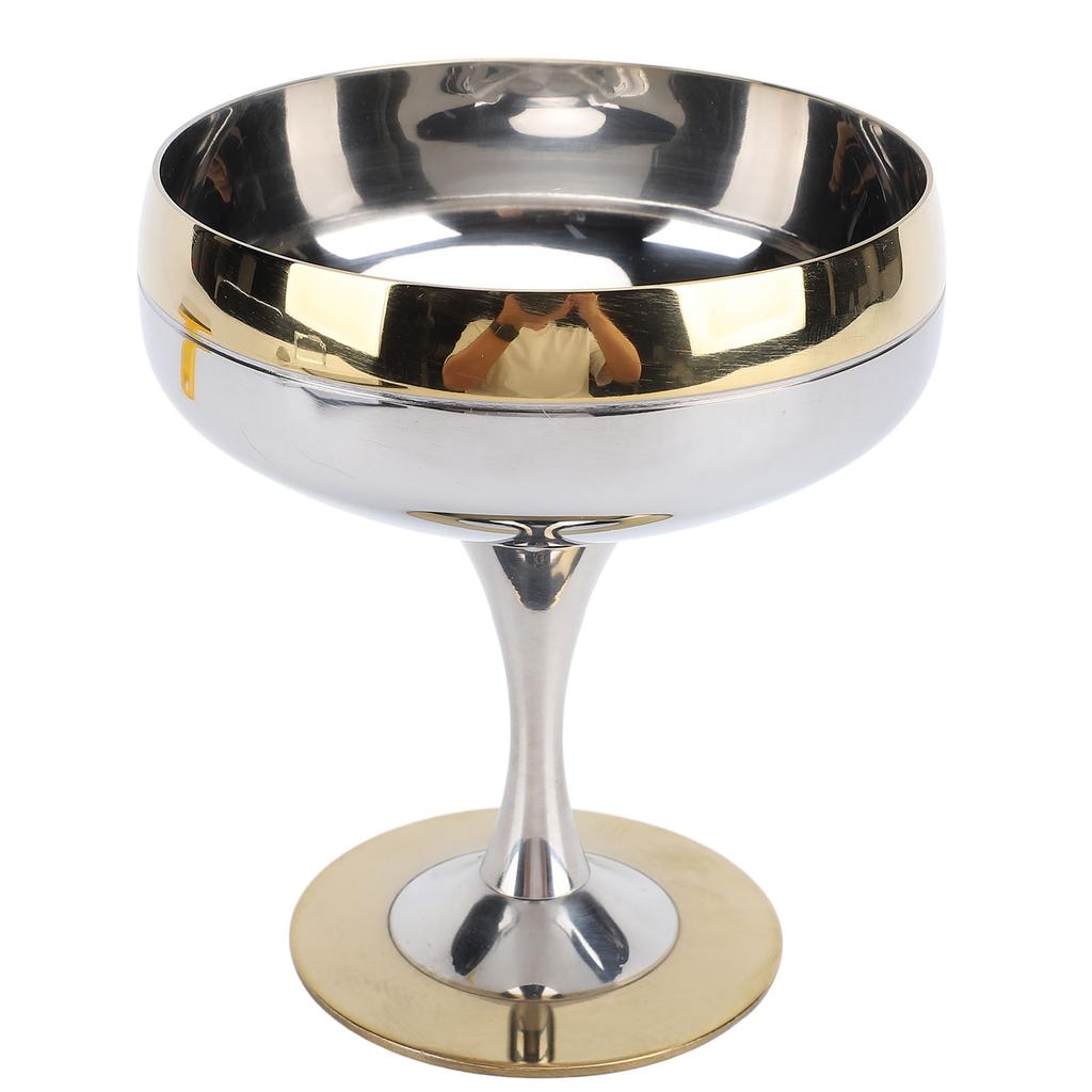 Eisbecher 200ml SUS304 Edelstahl Sturzsicherer Fuß Eisbecher zum Servieren von Dessert Pudding Obst