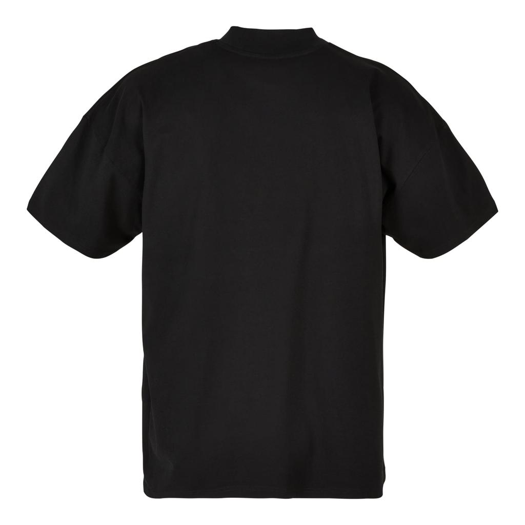 Build Your Brand Mens Mock Neck Oversized T-Shirt