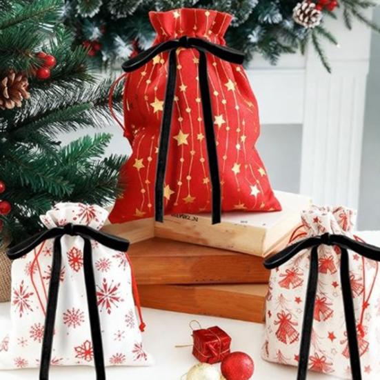 24 Pcs Velvet Bows for Christmas Tree Vintage Ribbon Bow Ornaments