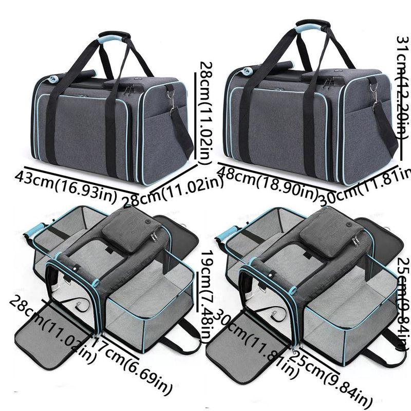 Multifunctional Expandable Cat Carrier Bag Breathable Foldable Pet Travel Carrier Reversible Pet Backpack for Cat Dogs
