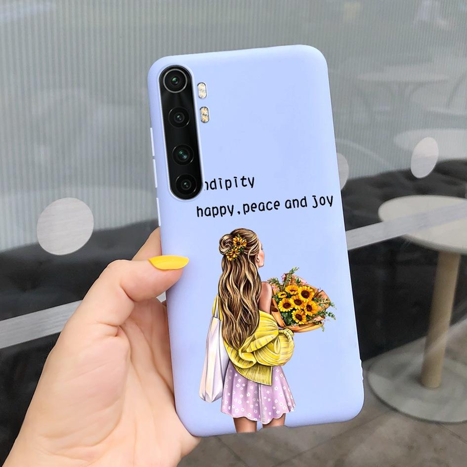 For Xiaomi Mi Note 10 Lite Case 6.47" Fashion Cute Girls Painted Soft TPU Cover For Xiaomi Note 10 Lite MiNote10 Lite Phone Case