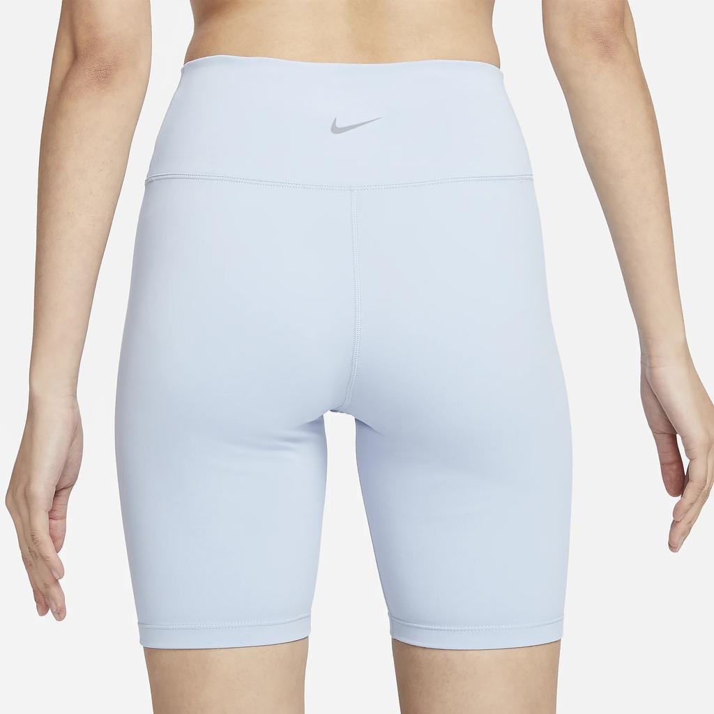Nike One Solid High-Waisted Casual Bike Shorts Women Shorts Light-Blue FN3207-440
