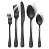 Linpan Matte Black 5-Piece Cutlery Set