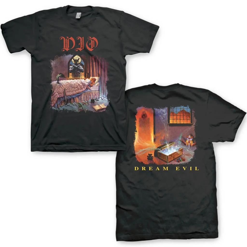 DIO Cd Cvr DREAM EVIL Official 2-Sided SHIRT XL New Black Sabbath