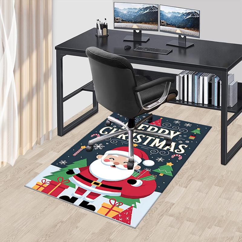 

Christmas Santa Claus Chair Mat - Anime Cartoon Design, Non-Slip Carpet for Office, Home Decor, Living Room, Bedroom, Gaming Room & Dormitory.R001 60cm by 90cm