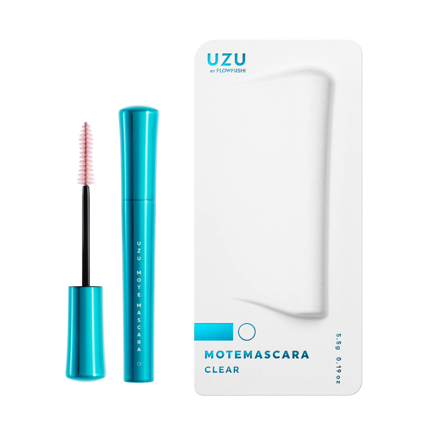 UZU BY FLOWFUSHI Тушь Mote Mascara для наращенных ресниц и Смывка для ресниц с теплой водой [Прозрачный] брови. забота. Водостойкий. воды. Безалкогольное.