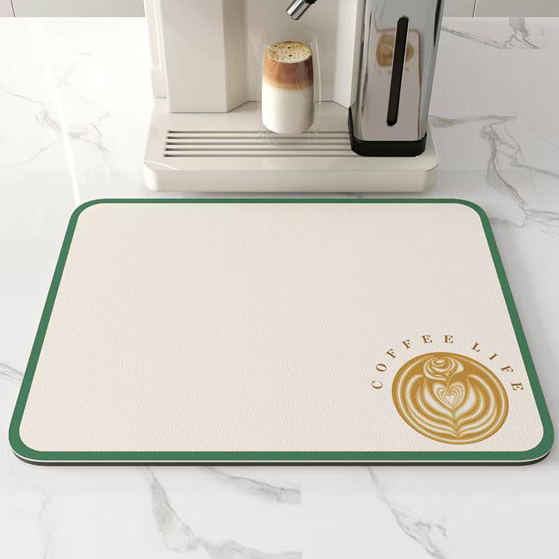 Grenzüberschreitende amerikanische Kaffeemaschine Diatomeenerde Abtropfmatte - Hitzebeständige Wasserabsorptionsmatte für die Küche.