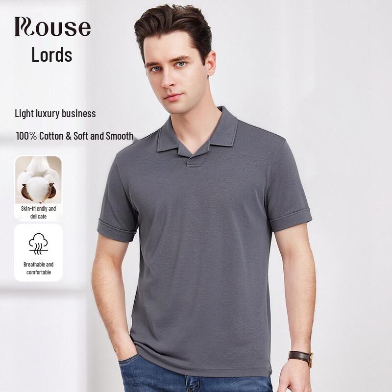 

Luosi Men s 100% Cotton Short-Sleeve Polo Shirt 52