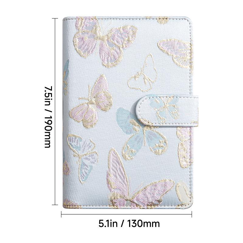 Creative A6 Loose-leaf Notebook with Zipper Bag - Macaron Floral Cash Budget Planner
