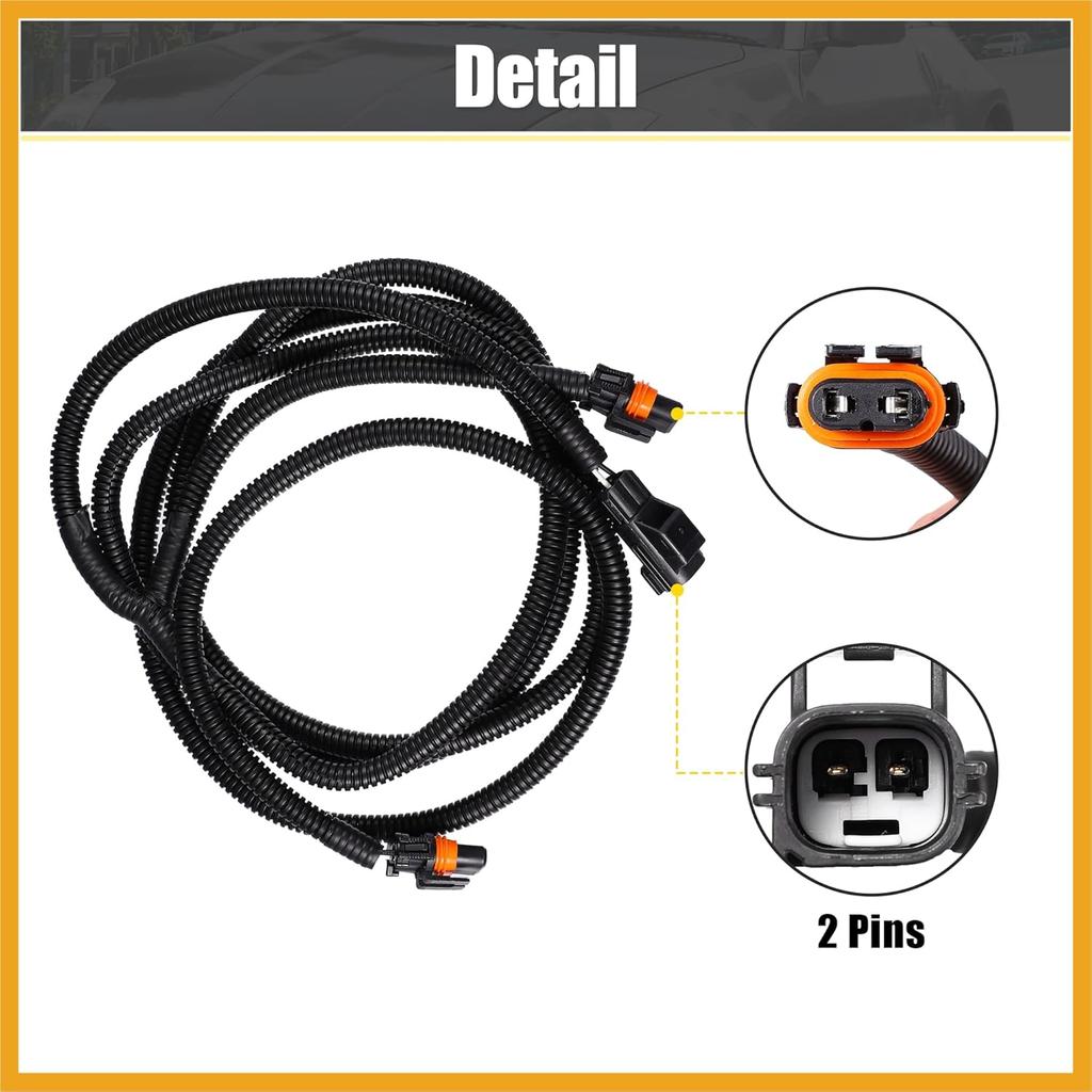Fog Light Wiring Harness Kit 56045501AC for Dodge for Ram 1500 2500 3500 4500 5500 Truck 2002-2008 Left Right Side Replacement