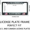Smooffly I'M A Proud Navy Mom American Flag Texas License Plate Frame Car Tag Frame License Plate Holder Car Plate Frame Auto Tags 2 Holes Screws
