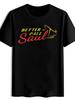 T-shirt Yellow and Red Stripe Background BETTER CALL Print