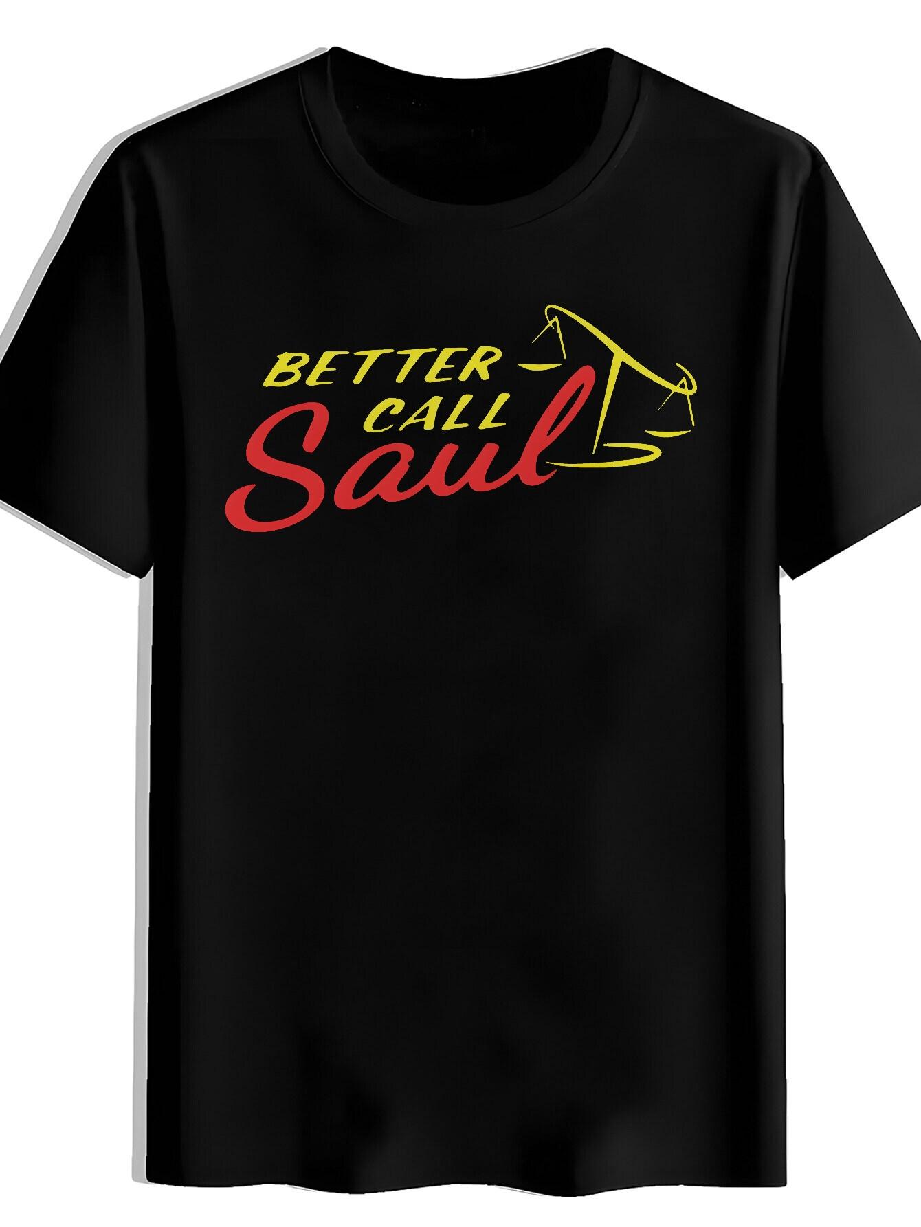 T-shirt Yellow and Red Stripe Background BETTER CALL Print XXXXL