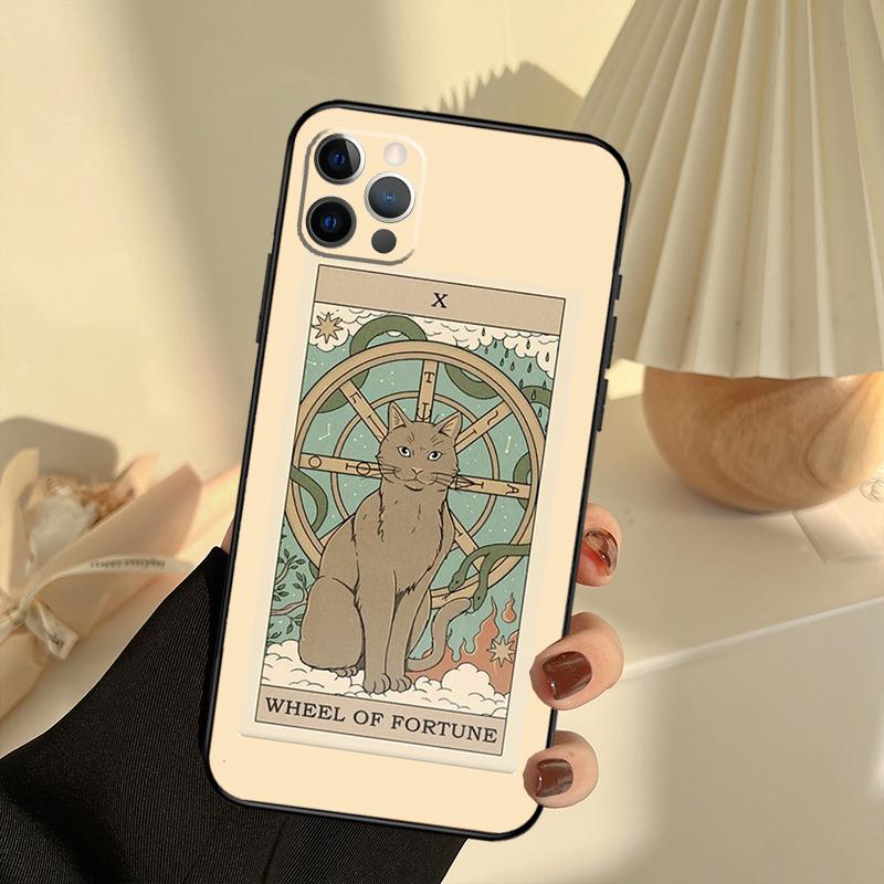 Die Kaiserin Tarot Katzen Kunst Druck Handyhülle Für iPhone 13 16 15 11 12 14 17 Pro Max 12 mini 15 16 Plus 16e 17 Air Hülle Funda