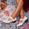 2025 Woman Flats Spring Simple Shoes  Girls T- Strap Sexy Footwear Round Toe Genuine Fashion Shoes