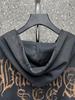 23SS B Marke Sanskrit Flamme Reißverschluss Hoodie - Lockere Passform Lässige Jacke