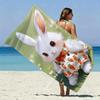 Cartoon Bunny Print Beach Towel Patterned Sunscreen And Windproof Suitable For Swimming Pool Camping Travel Blanket