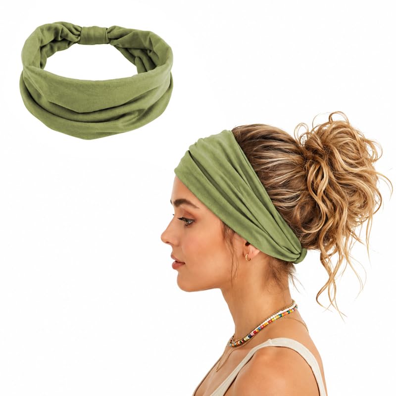 Women's Headband - Loose, Breathable, and Sweat-absorbent Elastic Headband, Suitable for Yoga, Fitness, and Running (Black)