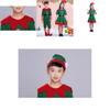 Christmas Elf Kid Cosplay Costume Couple Outfit Fancy Dress Xmas Party Play Role