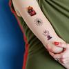 54 Stück Temporäre Tattoos Dekorative Aufkleber Wasserdicht Langlebige Körperaufkleber Halloween-Aufkleber Cartoon Für Frauen Männer