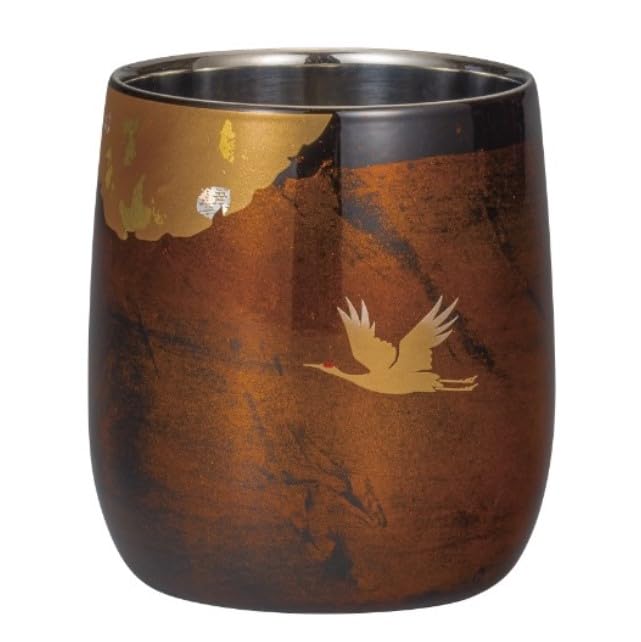 

Maeju Lacquerware Shima Double-Layer Daruma Cup, Shining Sandalwood, Black, 8K-505