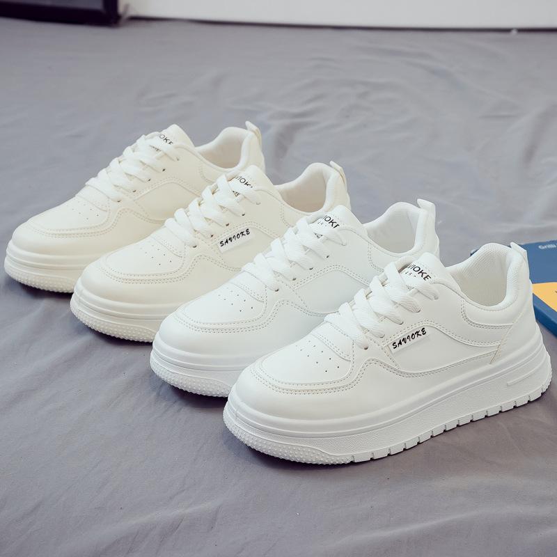 Autumn New Women's Shoes Versatile Casual Sports Shoes Thick Baseplate Shoes Ins Spring and Autumn