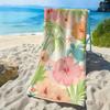 Palm tree, starfish, turtle patterns microfiber beach towel is highly absorbent, suitable swimming and beach outings