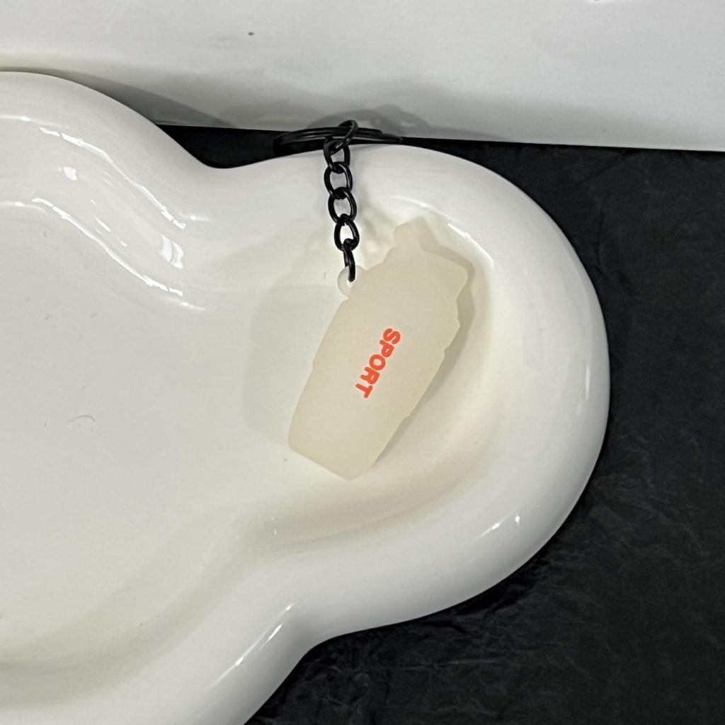 Miu Series Dumbbell Plate Keychain: Trendy Fitness Accessory & Sports Jewelry Gift