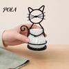 Textured Flower Pots Cat Pot Holder, Multifunctional Desktop Vase Pen Organizer for PLA Small Plants, Minimalist Stand with Pots, Home Decor