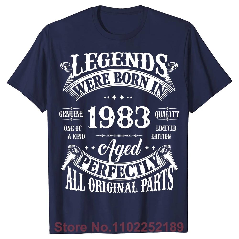 40. ročník Vintage legendy narozené v roce 1983 40 let staré trička grafické bavlna streetwear krátký rukáv dárky k narozeninám