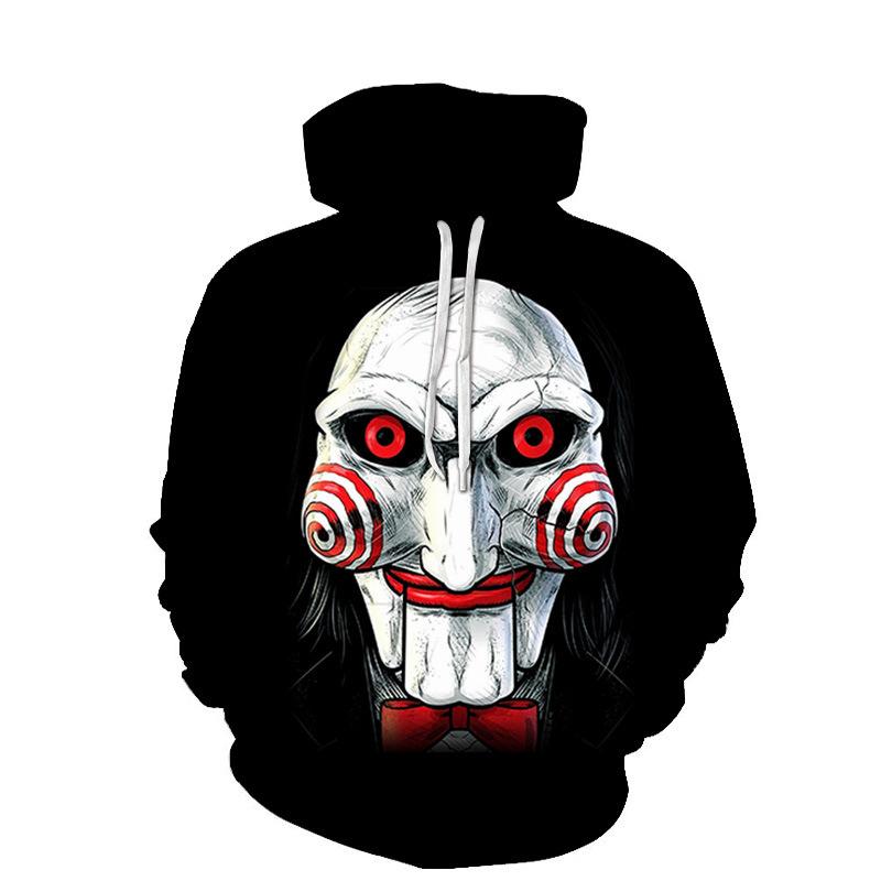 

Autumn 3D Cartoon Skull Pattern Printed Hoodies Fashionable Casual Sports Long Sleeved Men s Hooded Sweatshirts S