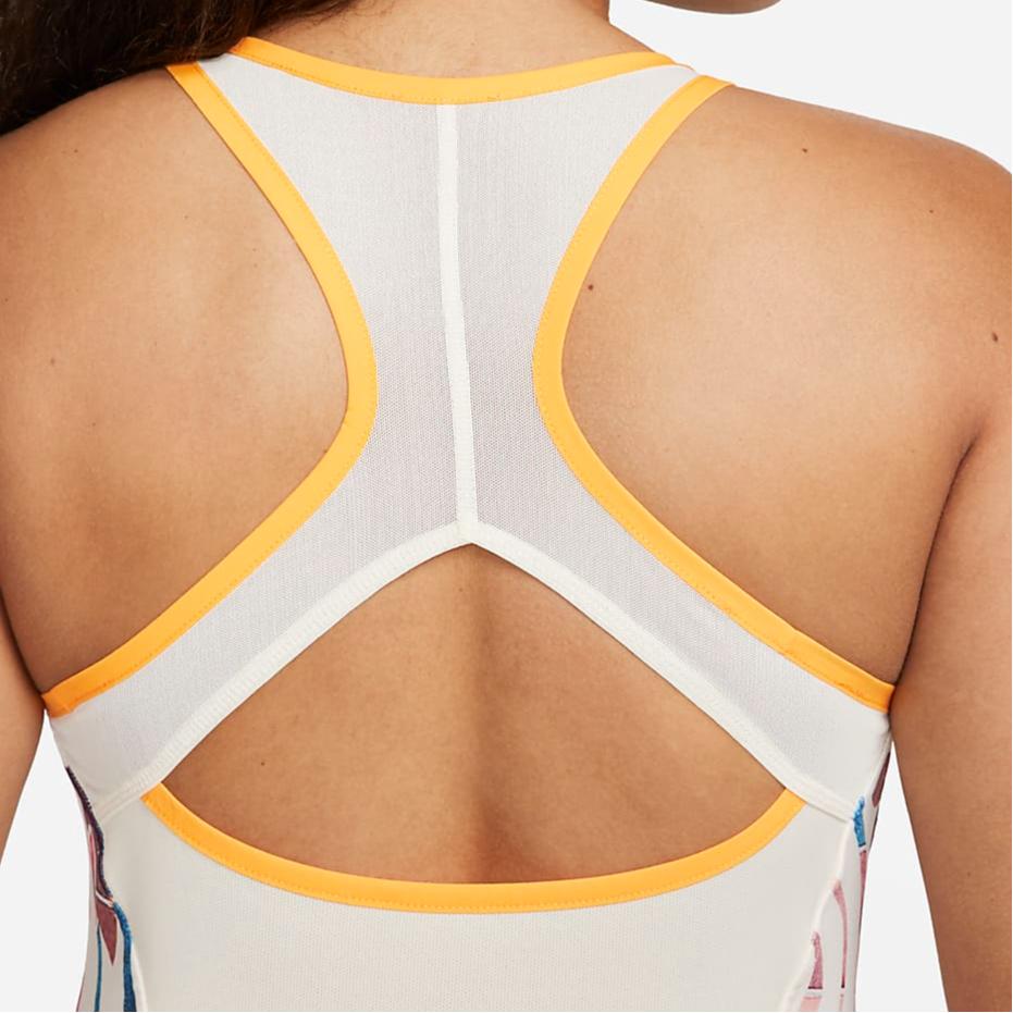 Nike Court Dri-FIT Slam Pattern Print Crew Neck Tank Top Women Tops White DX5370-113
