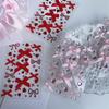 DIY Decor Kpop Photocard Sticker 3D Stereo Bow Heart Style Scrapbook Journal Stuicker Cute Pink Red Color Phone Shell Sticker