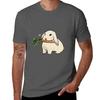 Rabbit with Carrot TShirt Simple Solid Color Crew Neck Tee