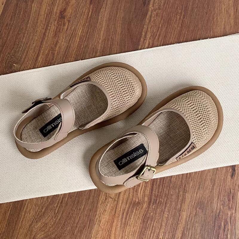 Fashion Woman Baotou Slippers 2024 Summer Slippers for Women Casual Shoes Flat Bottom Breathable Sandals Comfortable Outdoor Beach Shoes