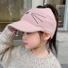 Solid Color Autumn Winter Hat Keep Warm Lovely Animal Cat Ear Protection Hat Elastic Knitted Empty Top Baseball Cap Children