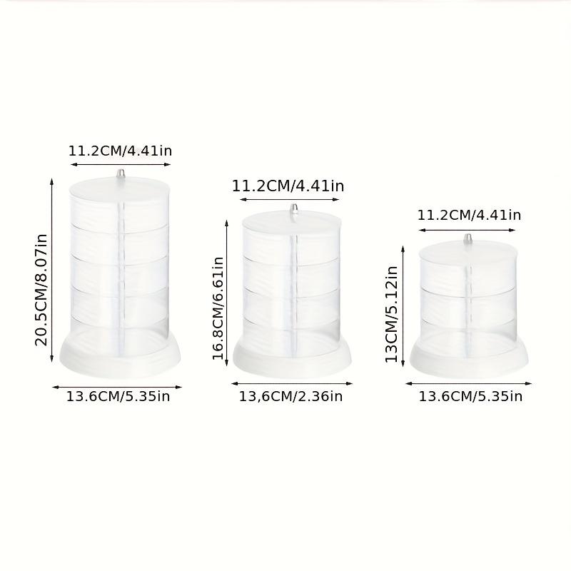 1pc Multi-layer 360 ° Rotating Jewelry and Makeup Organizer, Jewelry Storage Box, Transparent Dressing Table Headband, Hair Accessories Storage Box