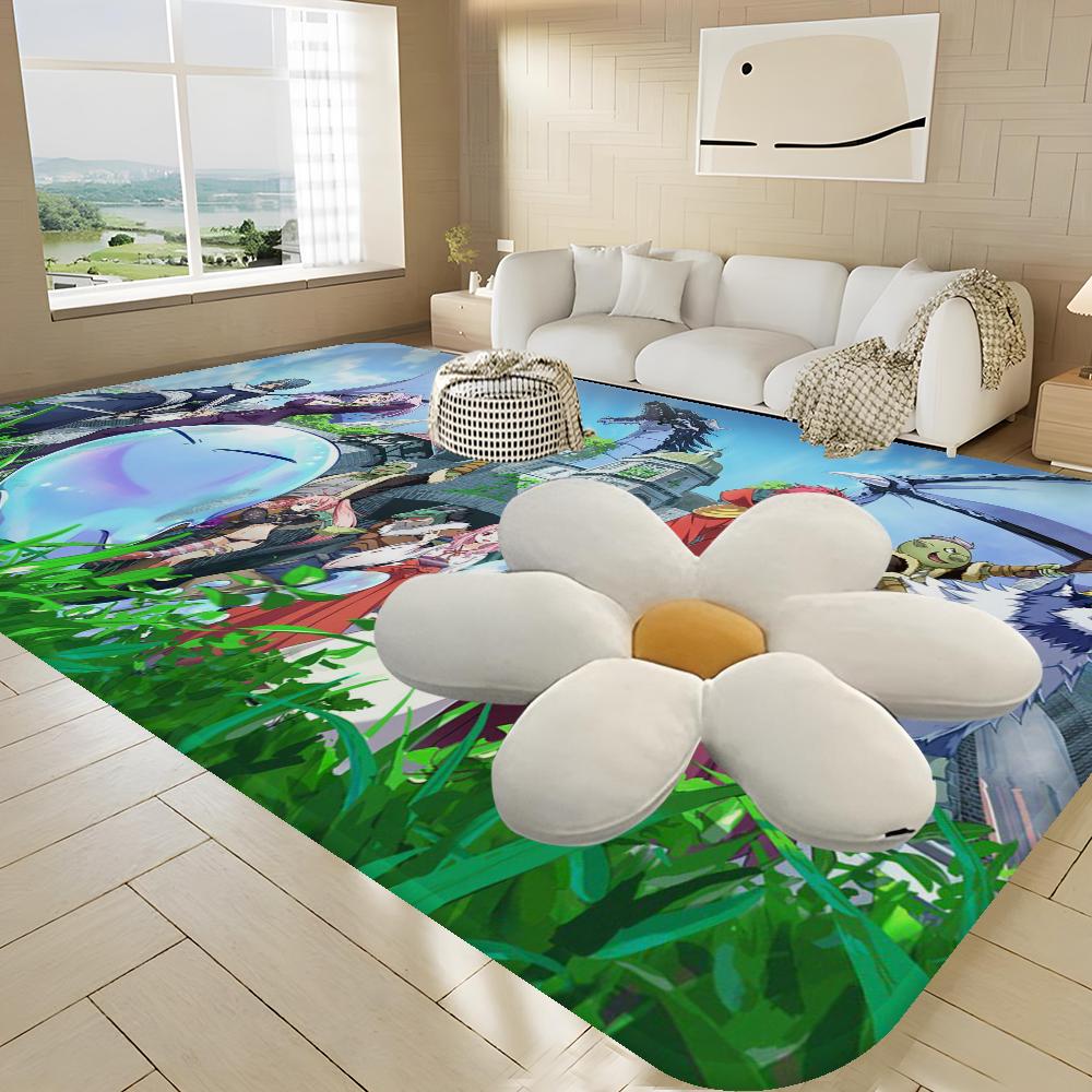 Ich wurde als Schleim wiedergeboren Anime Bodenteppich Nordischer Stil Heim Fußmatte Badezimmer-WC Matten Schlafzimmer Hotel Dekor Matte