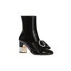 Cow Leather Ankle Boots Women's Black 481171 BKO00 1000