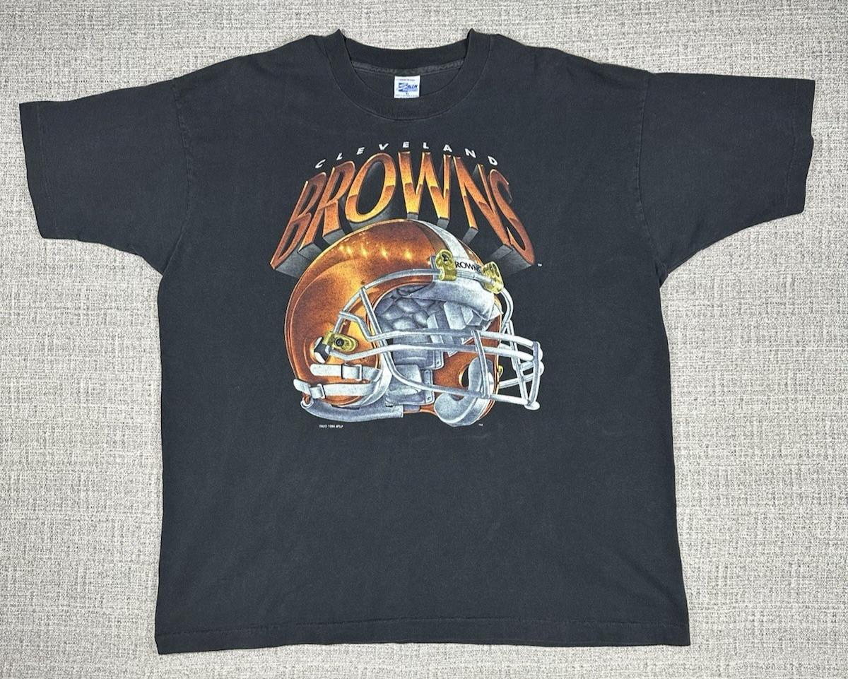 Vintage Cleveland Brown NFL Salem Big Helmet Single Stitched Sz XL Made in USA Unisex T-Shirt M