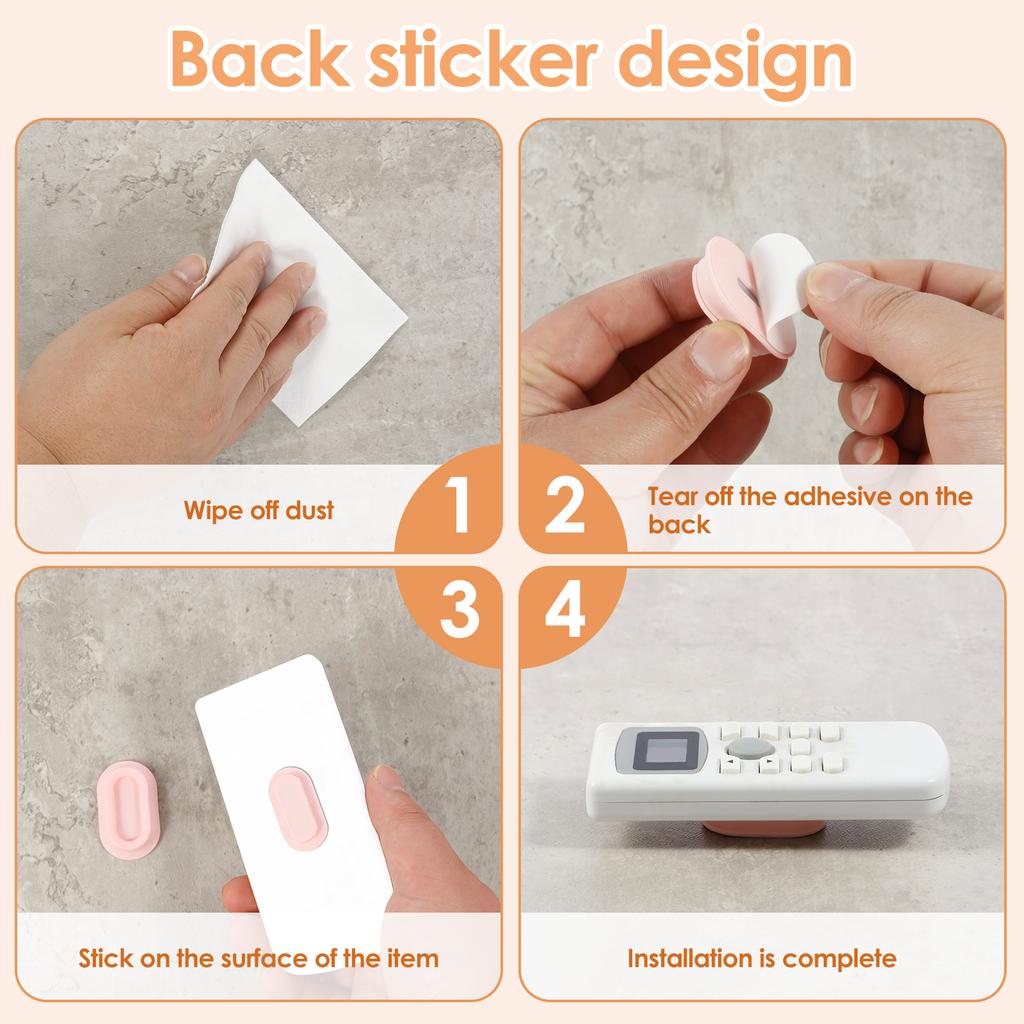 4 Pcs Magnetic Remote Control Holder Wall Mount Self Adhesive TV Remote Silicone Hook Household Strong Magnetic Storage Rack