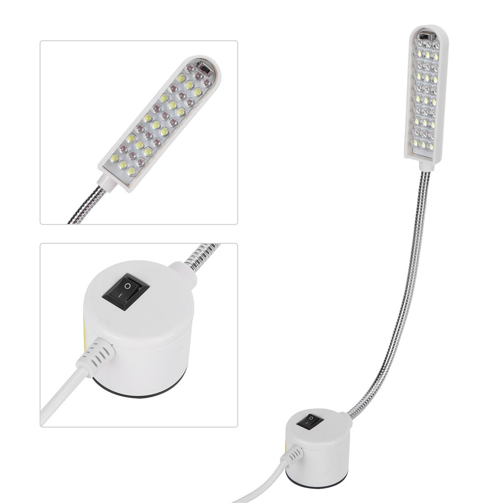 30LED Nähmaschine Licht Arbeits Schwanenhals Lampe mit Magnetfuß AC