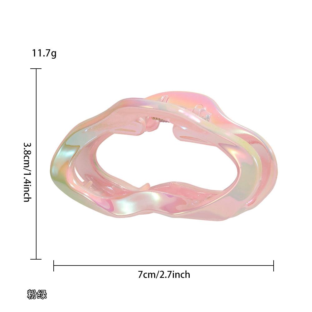 

Summer New Hollow Out Cloud Hair Clip Jelly Shark Clamp Korean Style Simple Elegance Hair Accessories Professional Salon Part рожевий