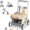 3-in-1 Wooden Baby Walker Stroller and Push Toy for First Steps - Ideal First Birthday Gift