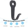 Industrial Style Metal Hooks Durable Iron Coat Black Hanger Rack for Closet Entryway Home Organization