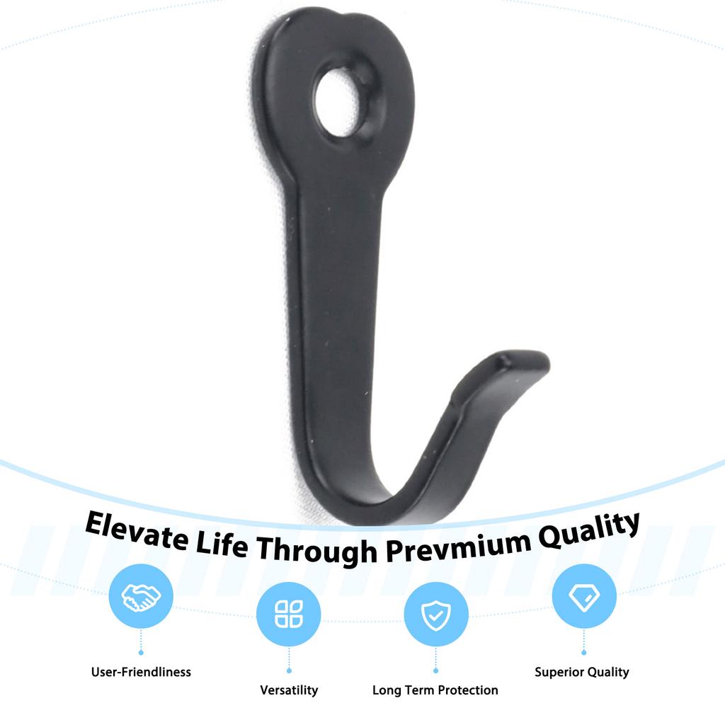 Industrial Style Metal Hooks Durable Iron Coat Black Hanger Rack for Closet Entryway Home Organization