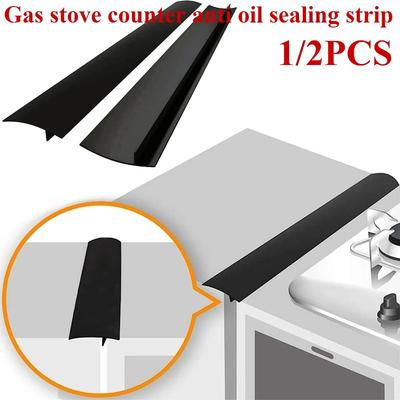 Silicone Stove Gap Covers , Heat Resistant Stove Counter Guard Gap Filler Seal the Gap Between Oven Kitchen Cabinet and Stove
